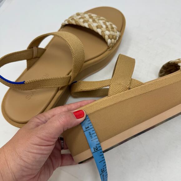 Rothy’s Woven Strap Platform Sandals Women’s Size 8 Coastal Eco-Friendly Comfort - Picture 12 of 13